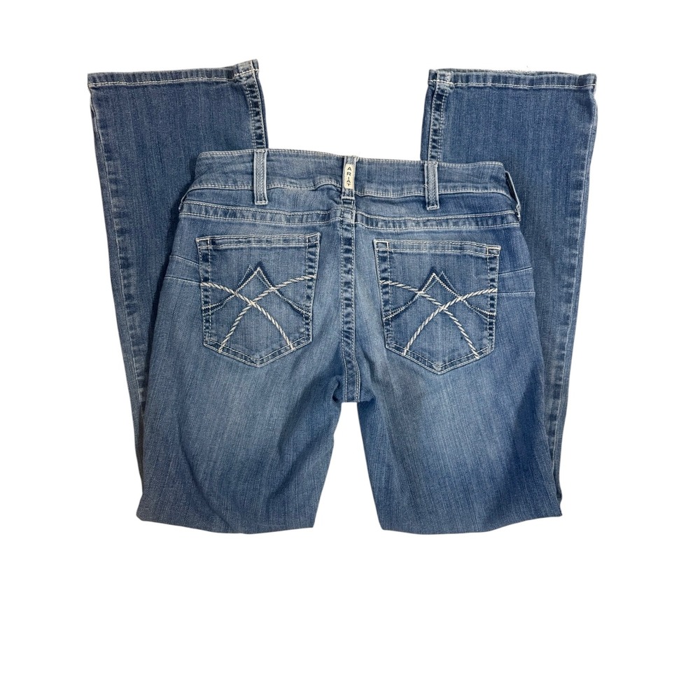 Ariat REAL Denim Mid Rise Bootcut Jeans Blue Stretch Western cowgirl 31R - Picture 5 of 9